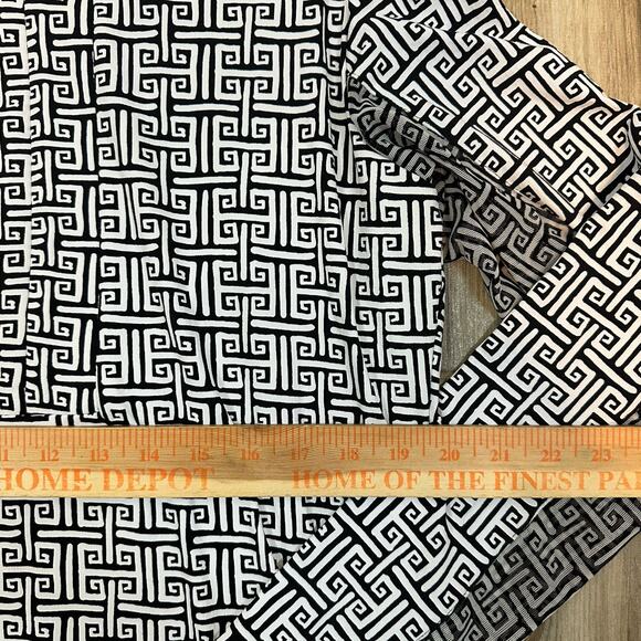 IBKUL Dress Icefil‎ COOL Zip Long Sleeve M Geo Key Black White Outdoor UPF 50 - Picture 8 of 9